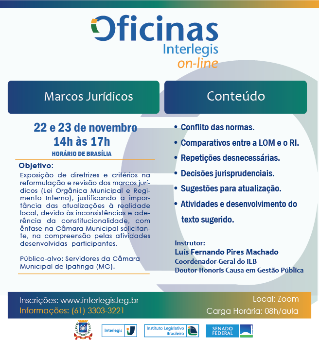 Oficina Interlegis "Marcos Jurídicos"